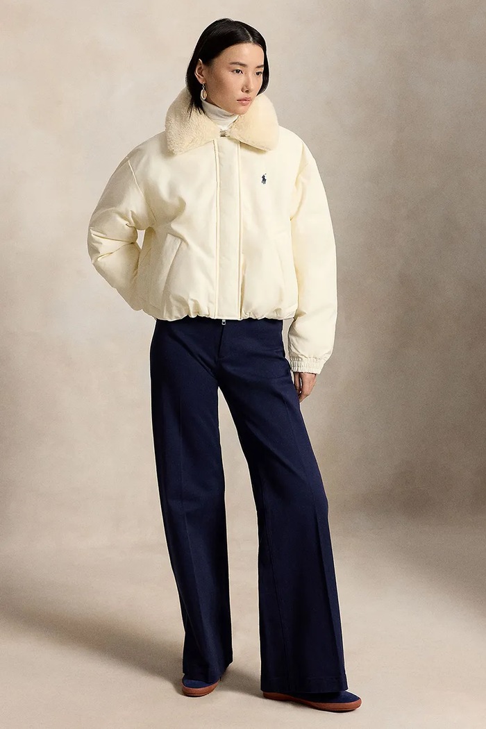 Ρούχα Polo Ralph Lauren Πουπουλένιο μπουφάν γυναικείο 211A97141 μπεζ