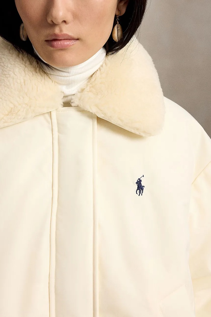 Πουπουλένιο μπουφάν γυναικείο Polo Ralph Lauren μπεζ 211A97141