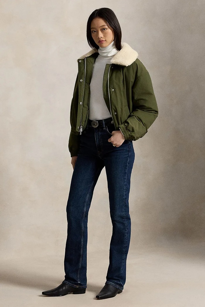 Odzież Polo Ralph Lauren kurtka puchowa damska 211A97141 zielony