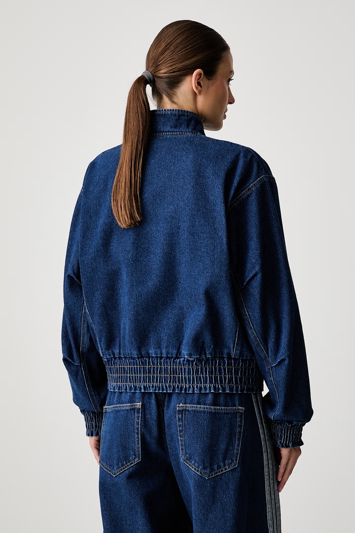 Odzież adidas kurtka damska jeansowa Denim Pack KV0624 granatowy