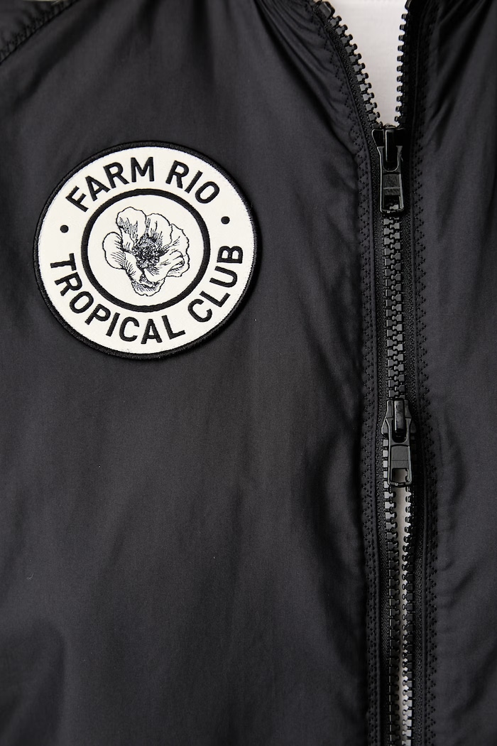 adidas kurtka przejściowa damska x Farm Rio KR0282 czarny