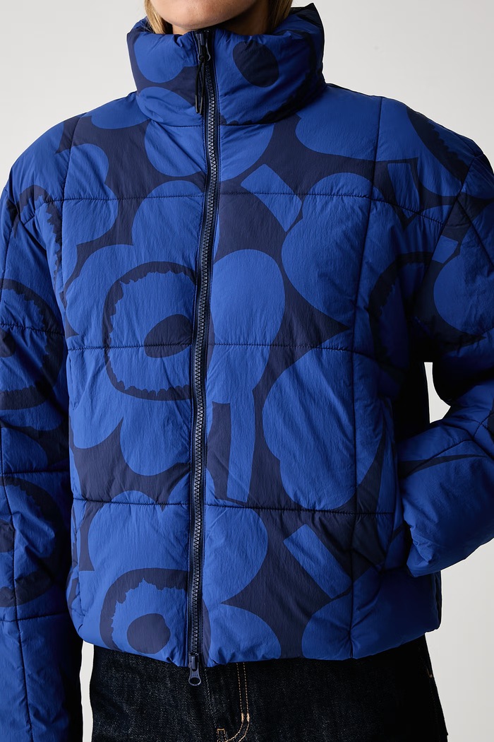 Κοντό μπουφάν γυναικείο Marimekko 096068 μπλε