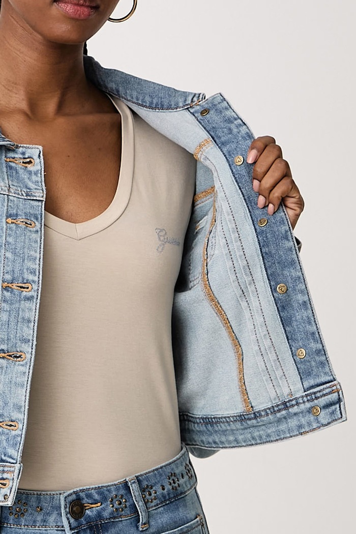 Damskie jeansowe AZURE Guess niebieski W6BN26.D2320
