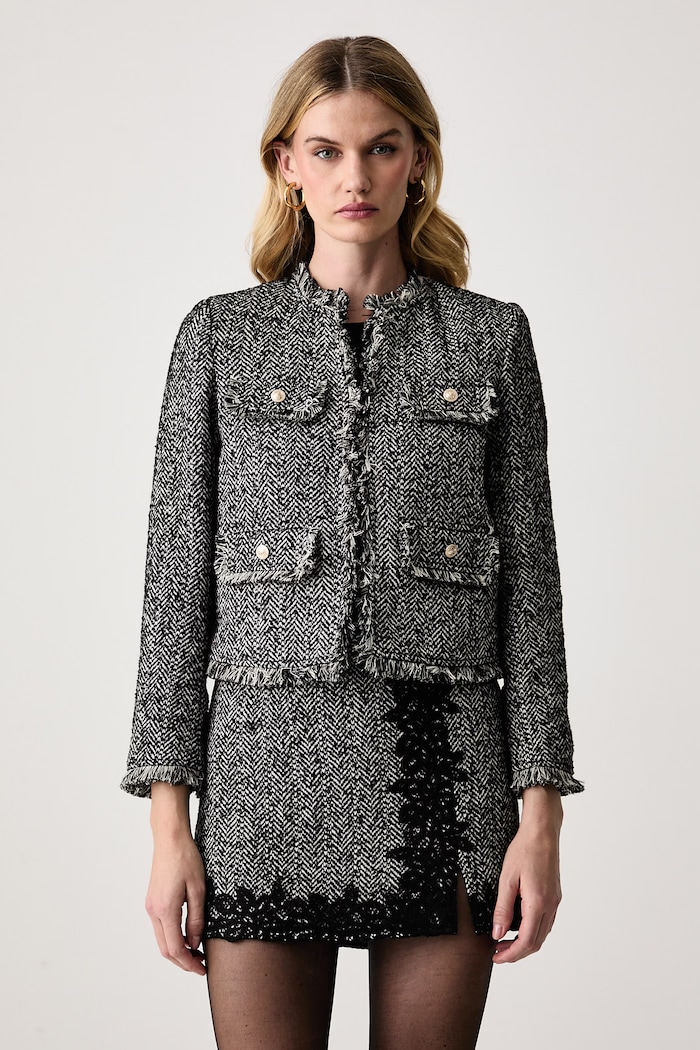 Guess Sako dámske s prímesou vlny JENNY čierna W6BL71.W4490