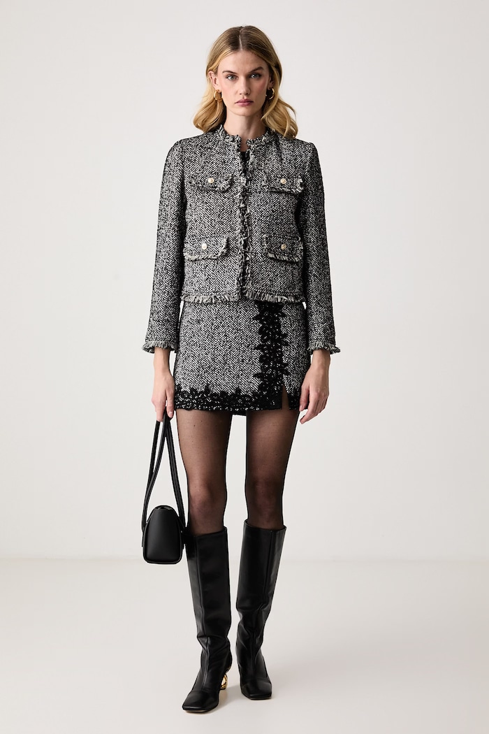 Guess Sako dámske s prímesou vlny JENNY W6BL71.W4490 čierna AW26