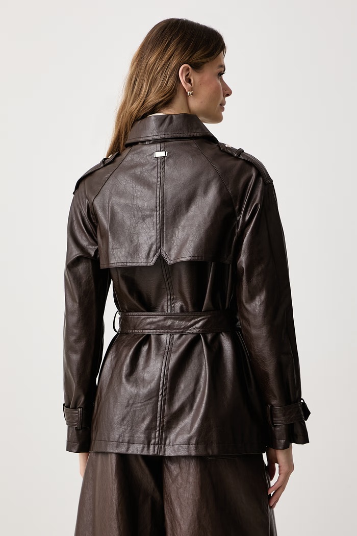 Одежда Guess Пальто для женщин из искусственной кожи NEW MARIKA W6BL65.W4230 коричневый