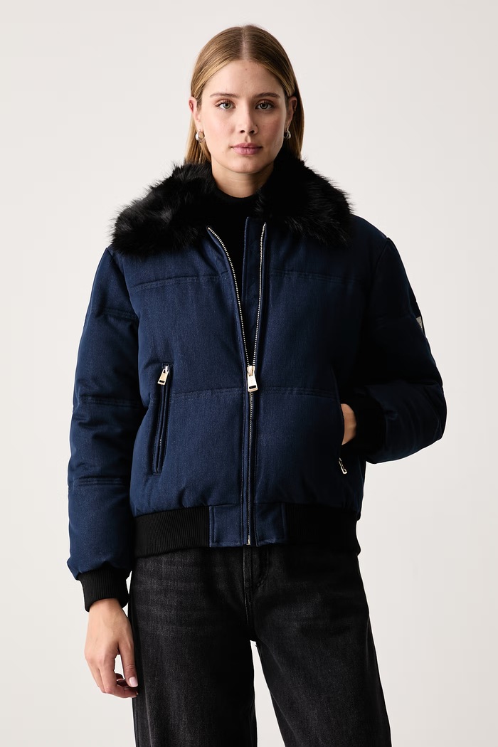 Guess Prešita jakna ženska IVANA mornarsko modra W6BL62.W4205