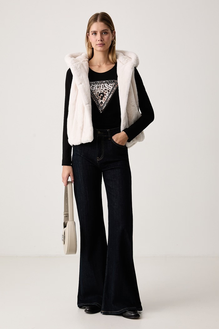Guess Gilet con cappuccio da donna SOPHY W5BL99.WDCH0 beige AW26