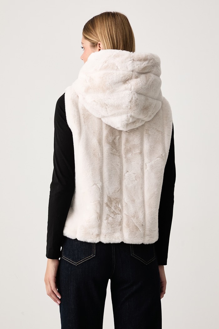 Abbigliamento Guess Gilet con cappuccio da donna SOPHY W5BL99.WDCH0 beige