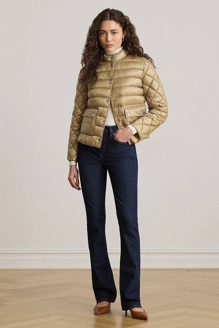 Odzież Lauren Ralph Lauren kurtka puchowa damska 297P18066 beżowy