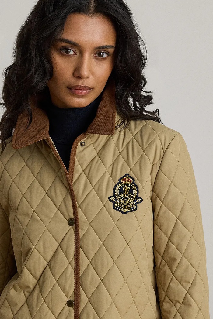 Lauren Ralph Lauren kurtka pikowana damska beżowy 297P18059