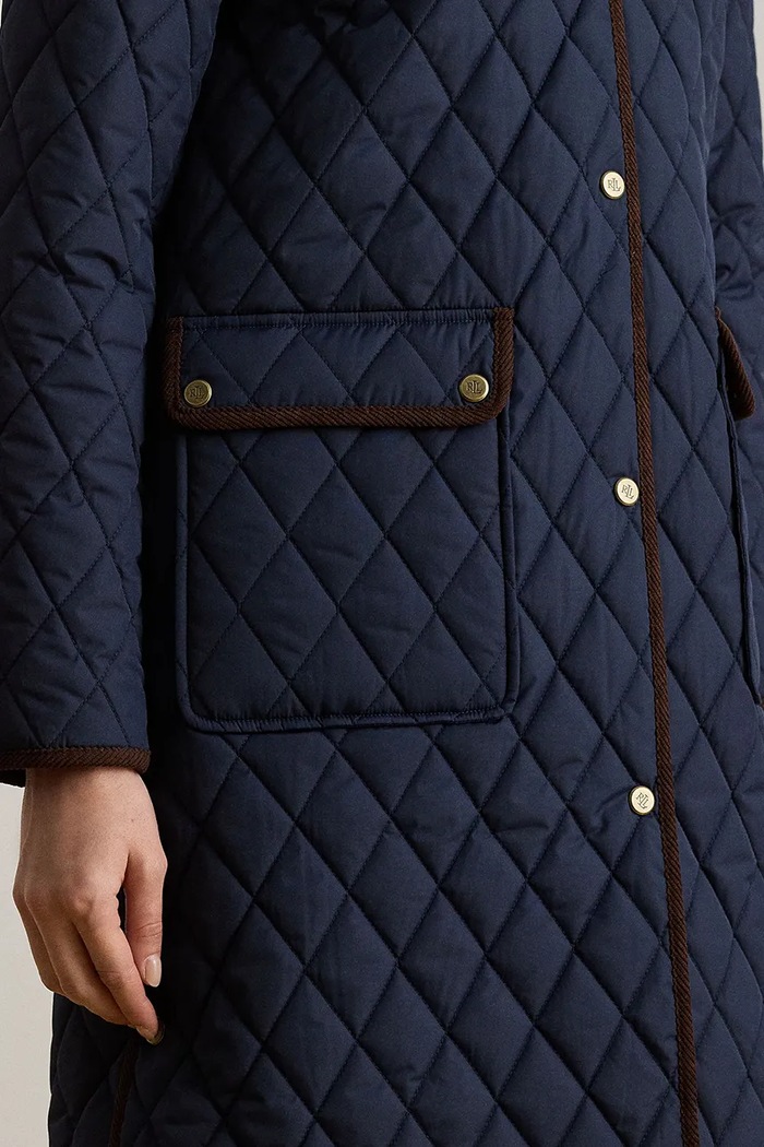 Lauren Ralph Lauren kurtka pikowana damska 297P18059 granatowy