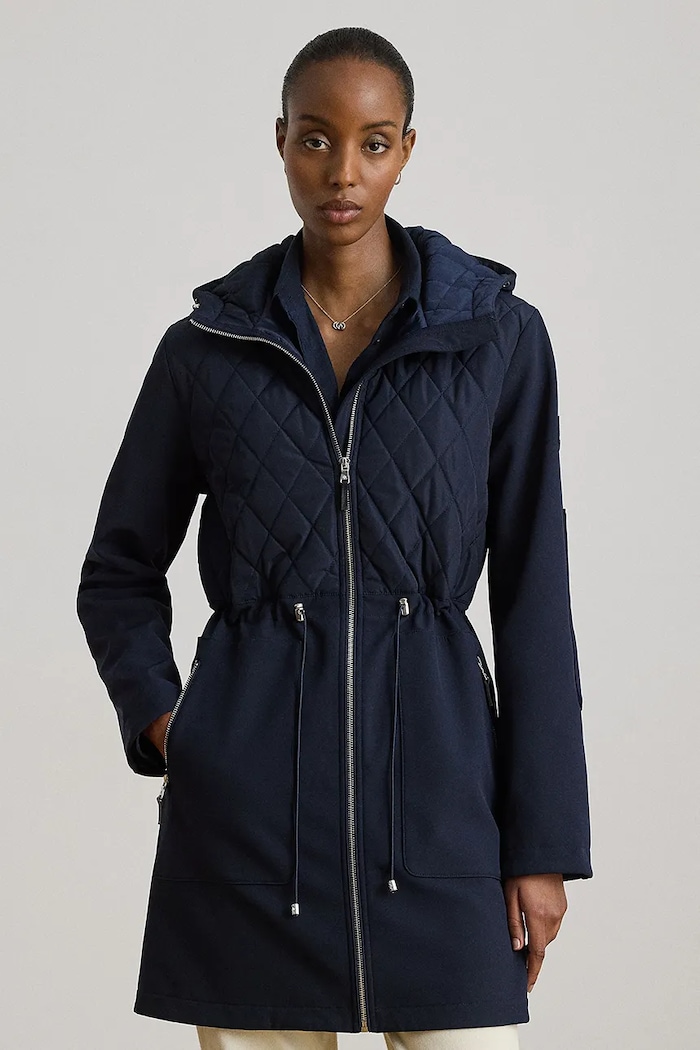 Odzież Lauren Ralph Lauren parka damska 297P18056 granatowy