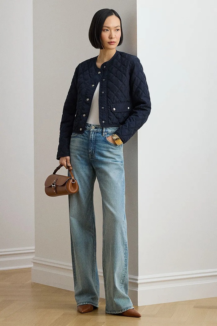 Odzież Lauren Ralph Lauren krótka kurtka damska 200979813 granatowy