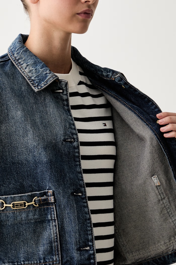 Tommy Hilfiger krótka kurtka damska jeansowa WW0WW50962