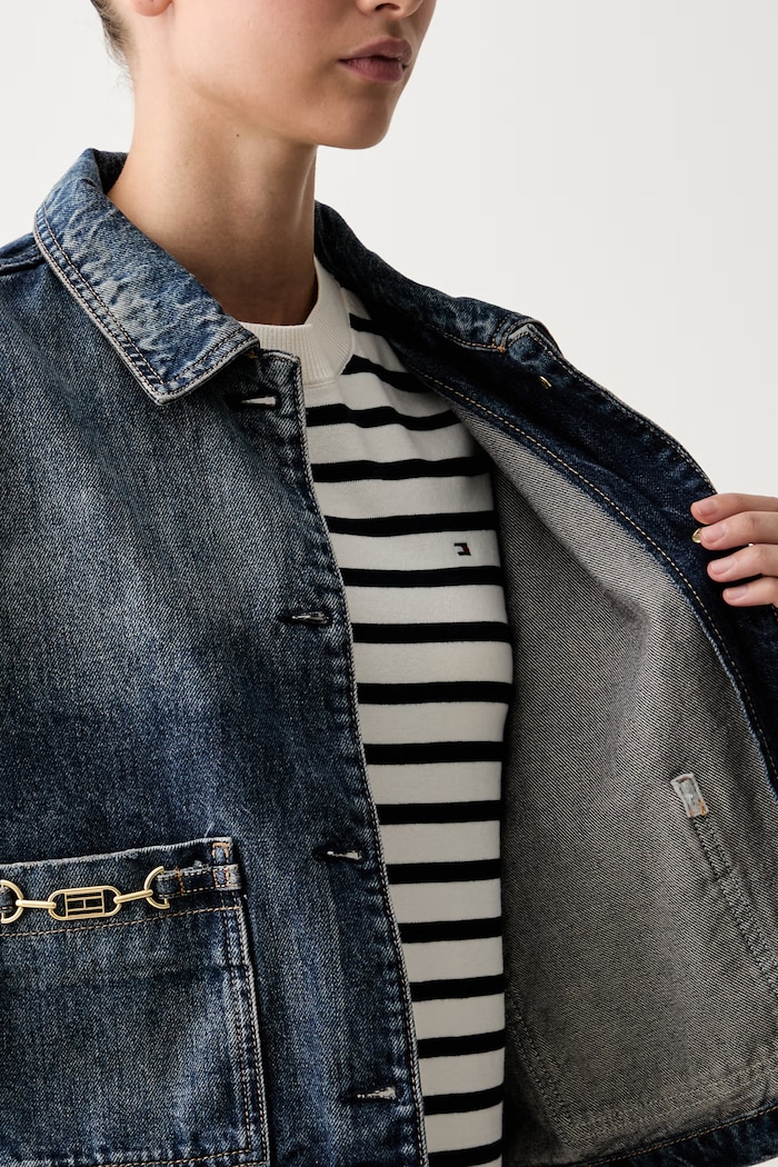 Tommy Hilfiger krótka kurtka damska jeansowa WW0WW50962
