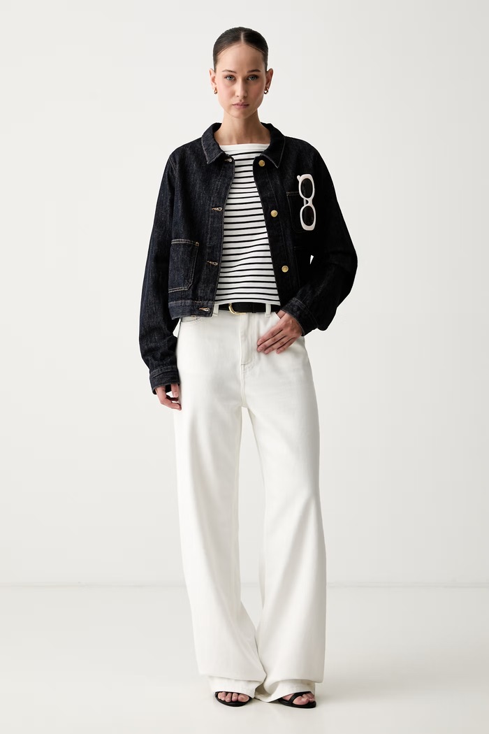 Tommy Hilfiger τζιν μπουφάν γυναικείο WW0WW50002 σκούρο μπλε AW26