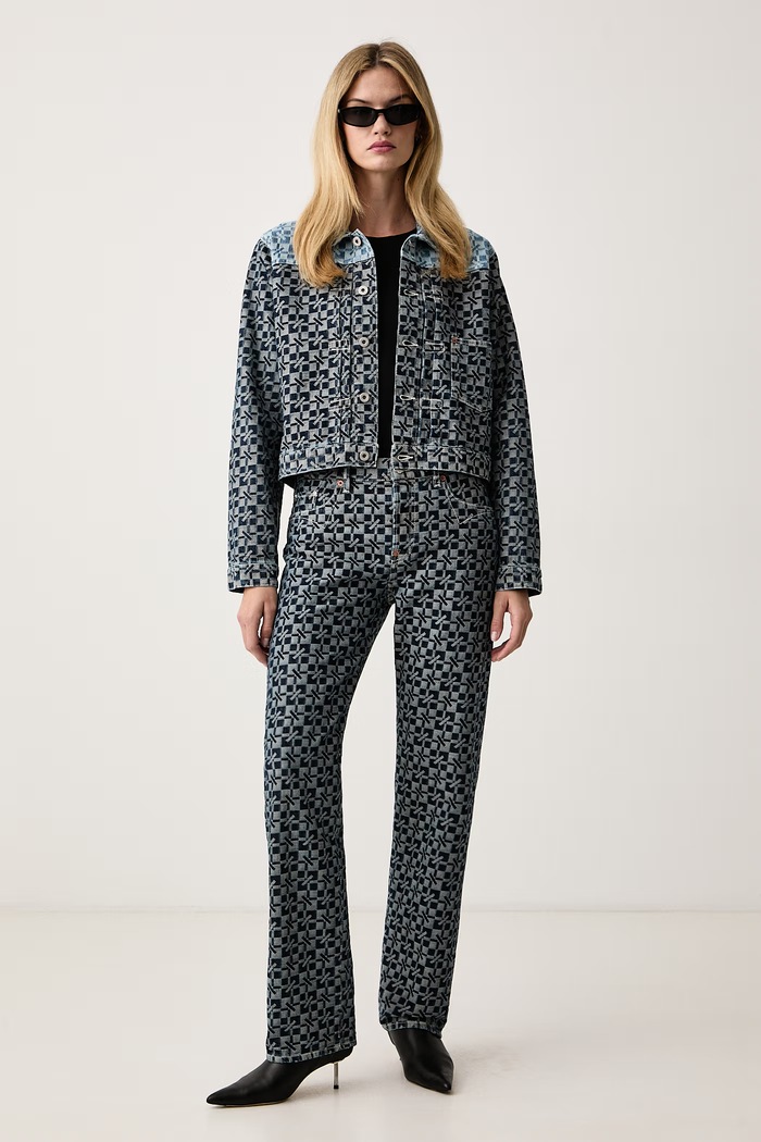 Kenzo Kurtka damska jeansowa FG62DV2677J9 niebieski AW26