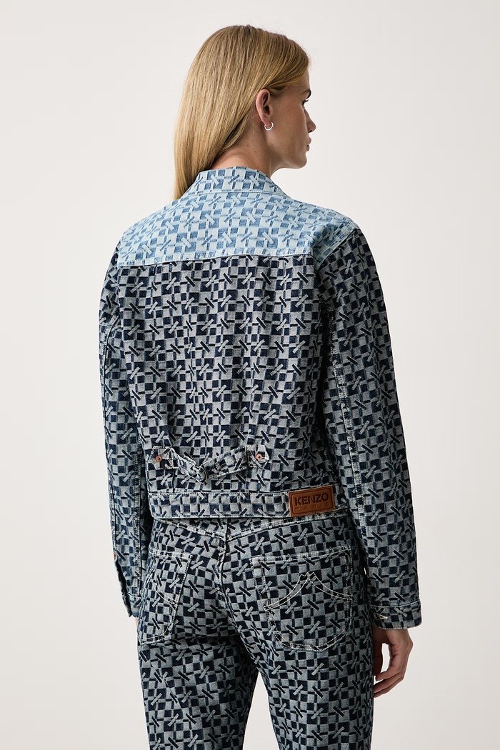 Odzież Kenzo Kurtka damska jeansowa FG62DV2677J9 niebieski