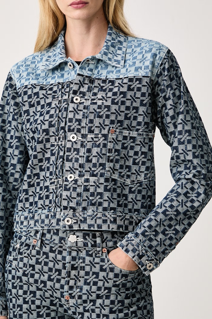 Kurtka damska jeansowa Kenzo FG62DV2677J9 niebieski