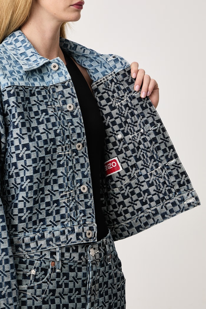 Kenzo Kurtka damska jeansowa FG62DV2677J9