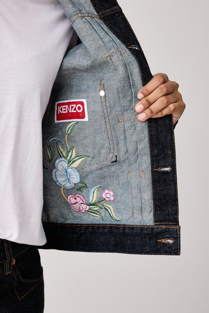 Kenzo Prechodná bunda dámska rifľová FG62DV2676U1