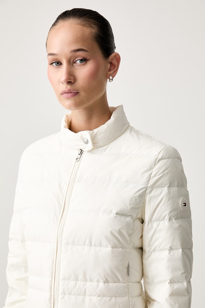 Tommy Hilfiger péřová bunda dámská béžová WW0WW51094