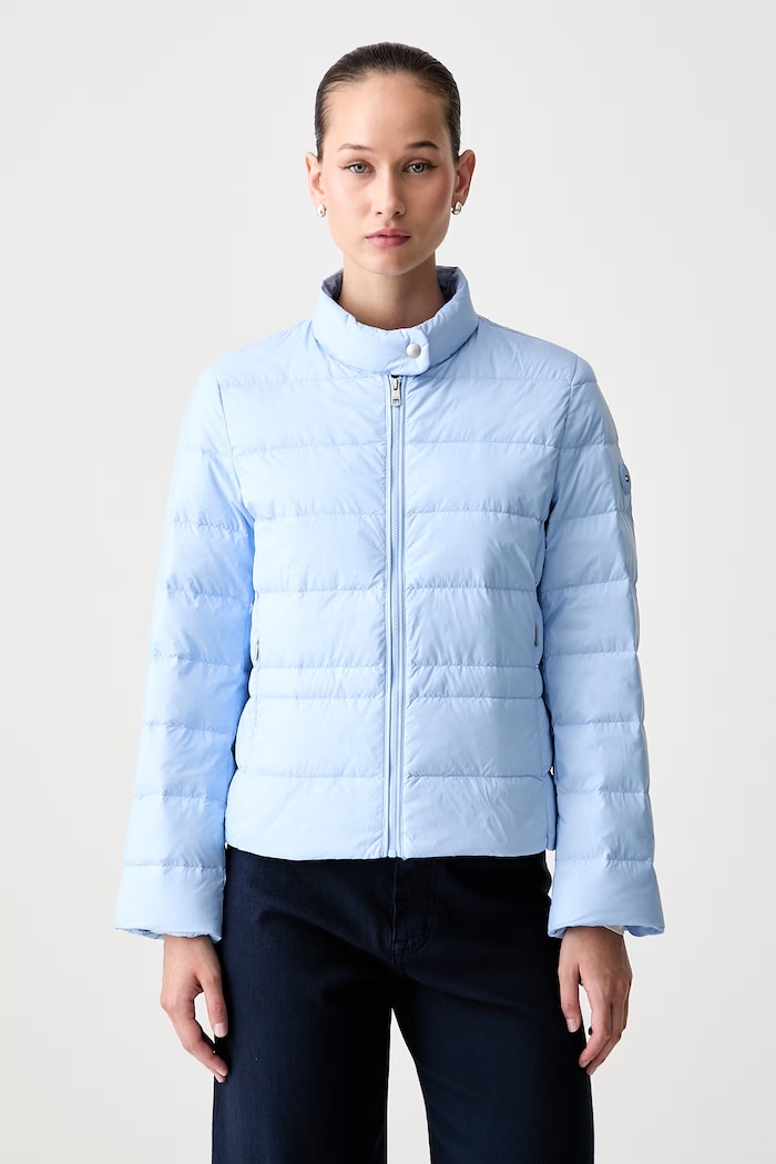 Tommy Hilfiger péřová bunda dámská modrá WW0WW51094