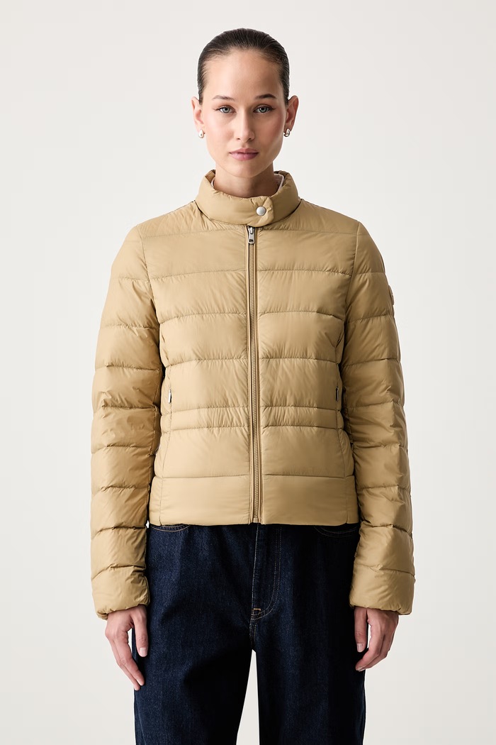 Tommy Hilfiger πουπουλένιο μπουφάν γυναικείο μπεζ WW0WW51094