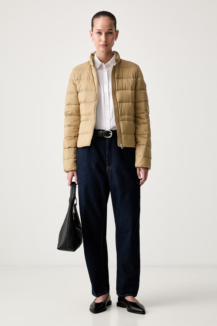 Tommy Hilfiger πουπουλένιο μπουφάν γυναικείο WW0WW51094 μπεζ AW26