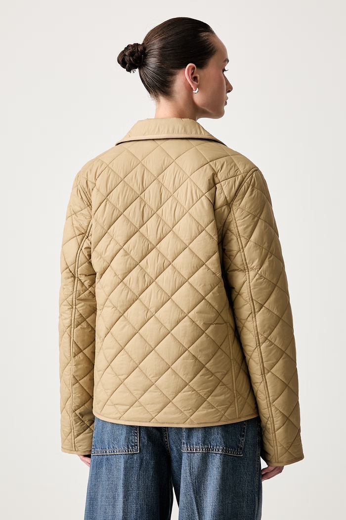 Oblečení Tommy Hilfiger prošívaná bunda dámská WW0WW50936 béžová