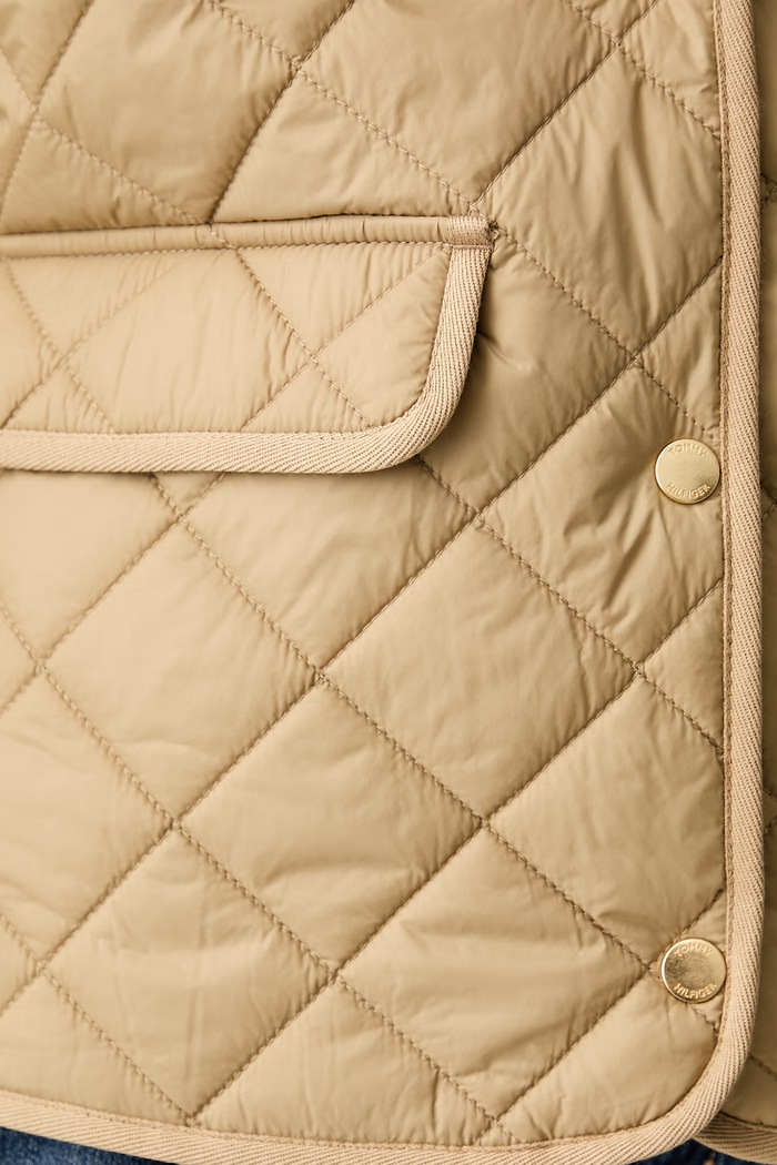 Tommy Hilfiger prošívaná bunda dámská WW0WW50936 béžová