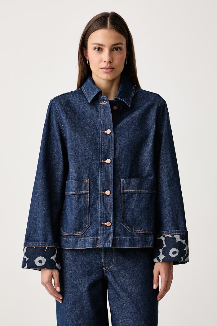 Marimekko Kurtka damska jeansowa granatowy 096021