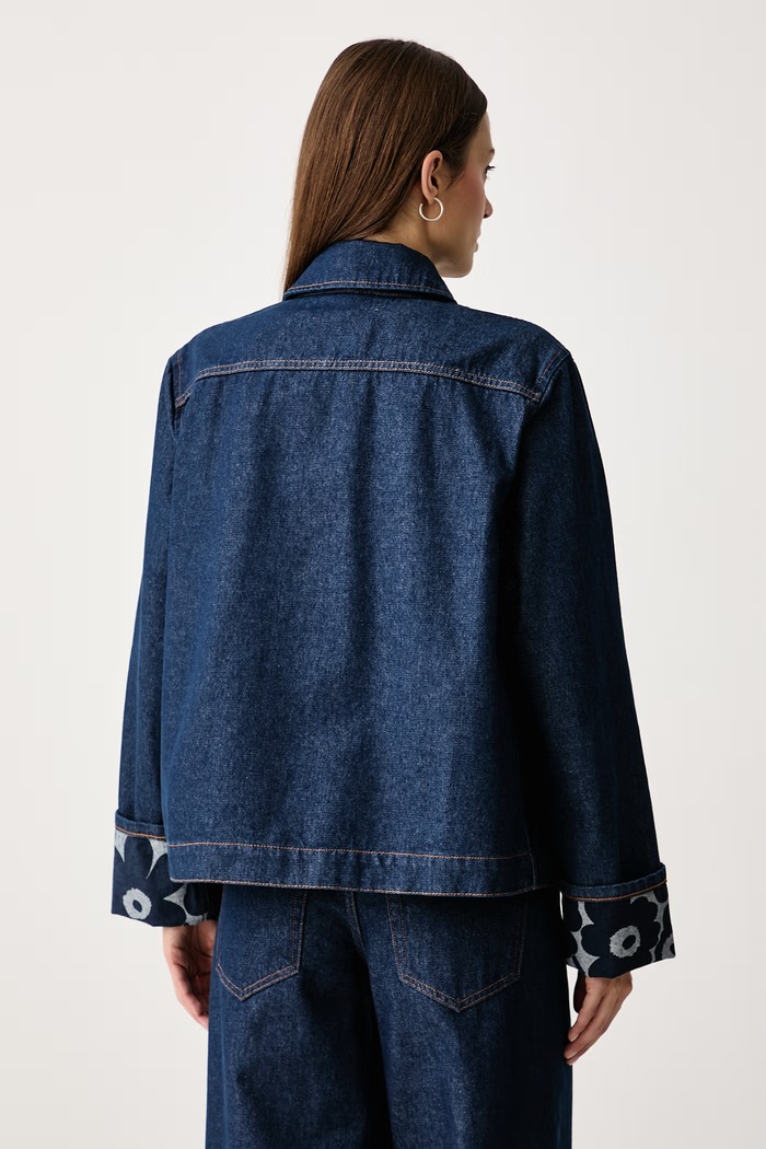 Odzież Marimekko Kurtka damska jeansowa 096021 granatowy