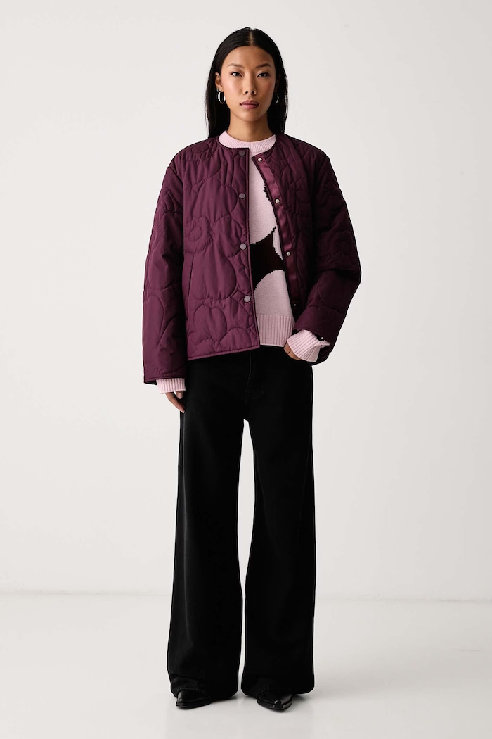 Marimekko Kurtka damska 095768 bordowy AW26