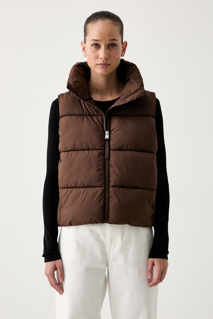 DKNY bezrękawnik damski brązowy DP6V3145