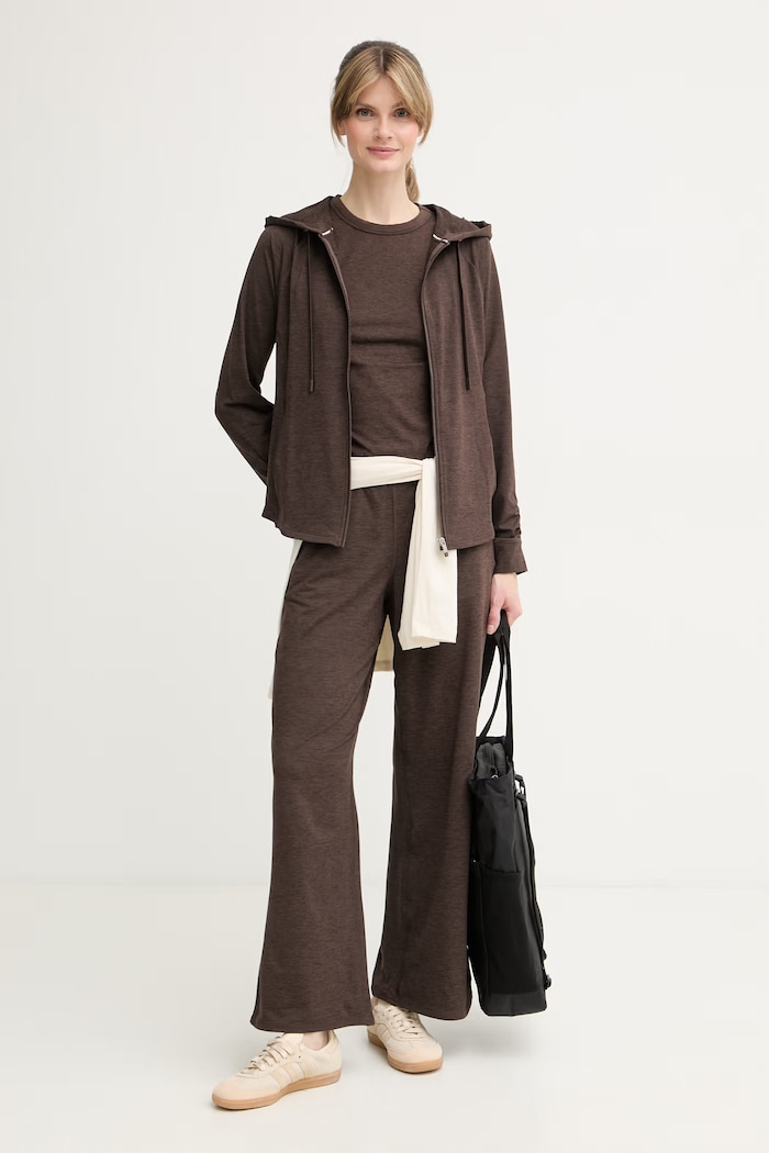 DKNY hanorac cu fermoar și glugă pentru femei DP6J9767 maro AW26