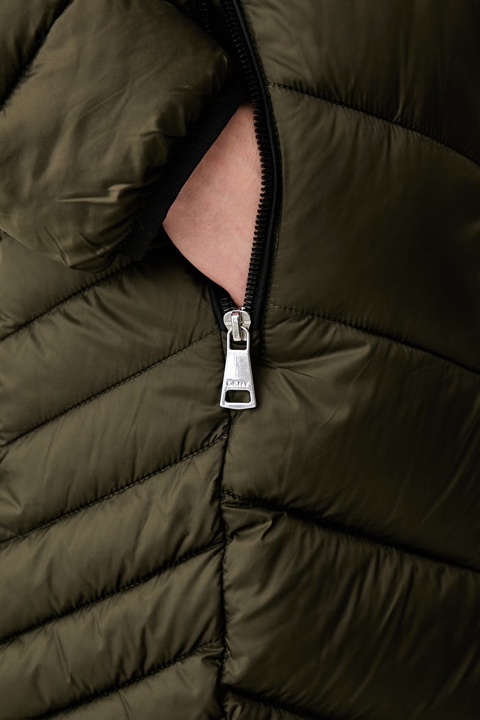 DKNY długa kurtka damska DLEMPZ26 zielony