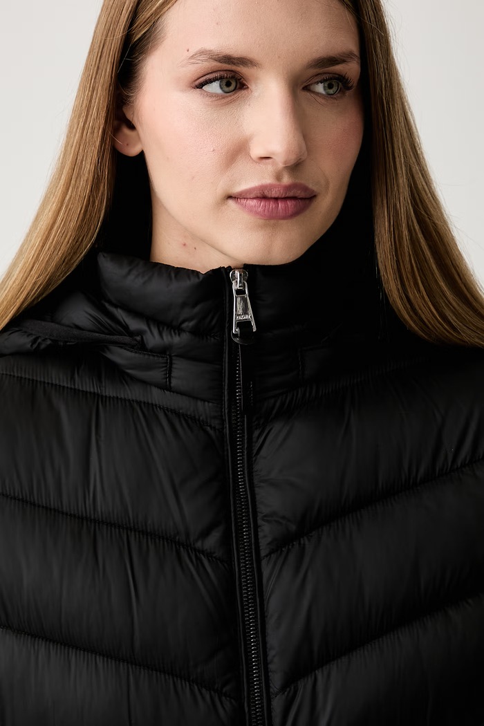 DKNY długa kurtka damska DLEMPZ26 czarny