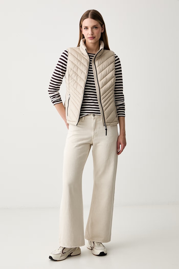 DKNY bezrękawnik damski DLEMPY46 beżowy AW26