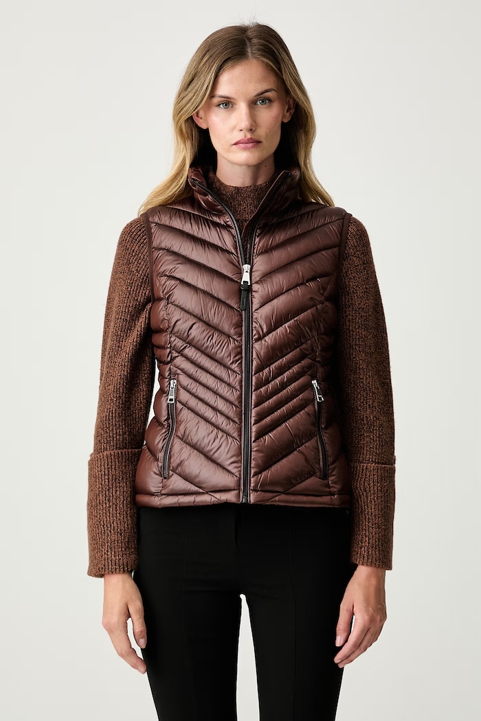 DKNY gilet da donna marrone DLEMPY46