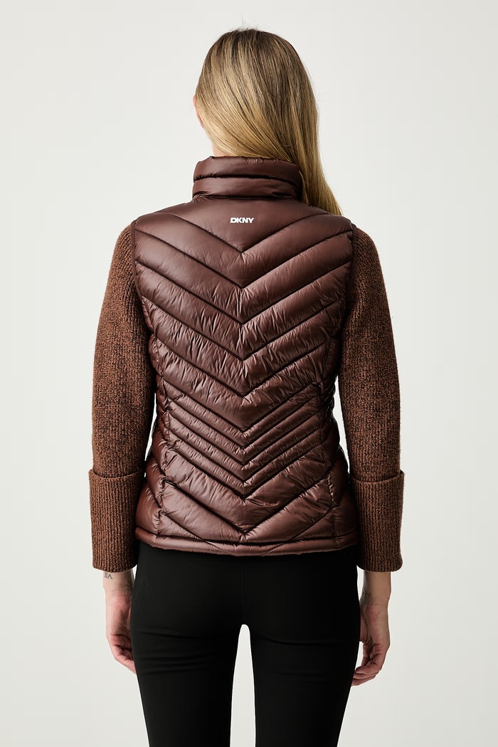 Odzież DKNY bezrękawnik damski DLEMPY46 brązowy