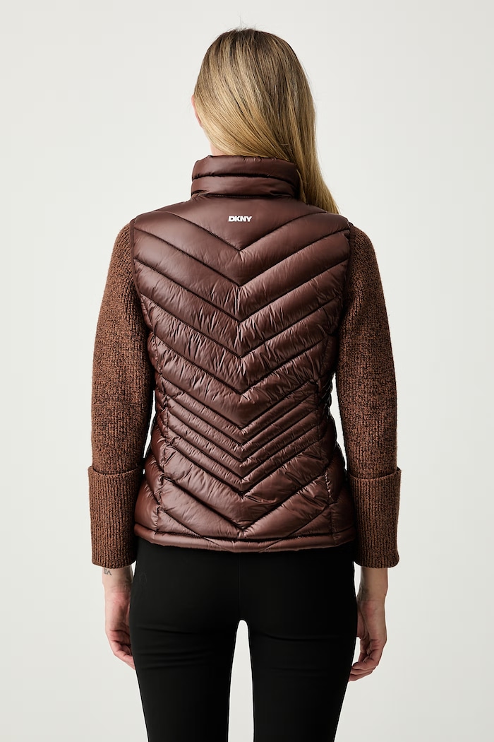 Odzież DKNY bezrękawnik damski DLEMPY46 brązowy