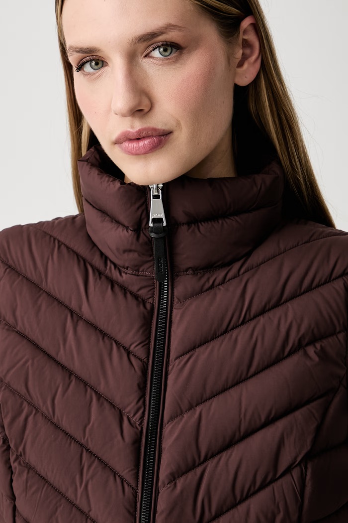 DKNY bezrękawnik damski brązowy DLEMPY46