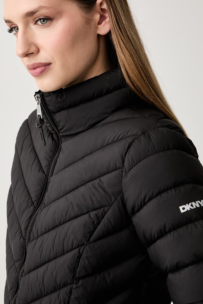 DKNY kurtka pikowana damska czarny DLEMPY44