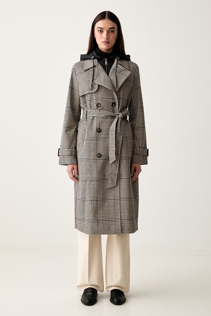 DKNY trencz damski beżowy DLEMPX66