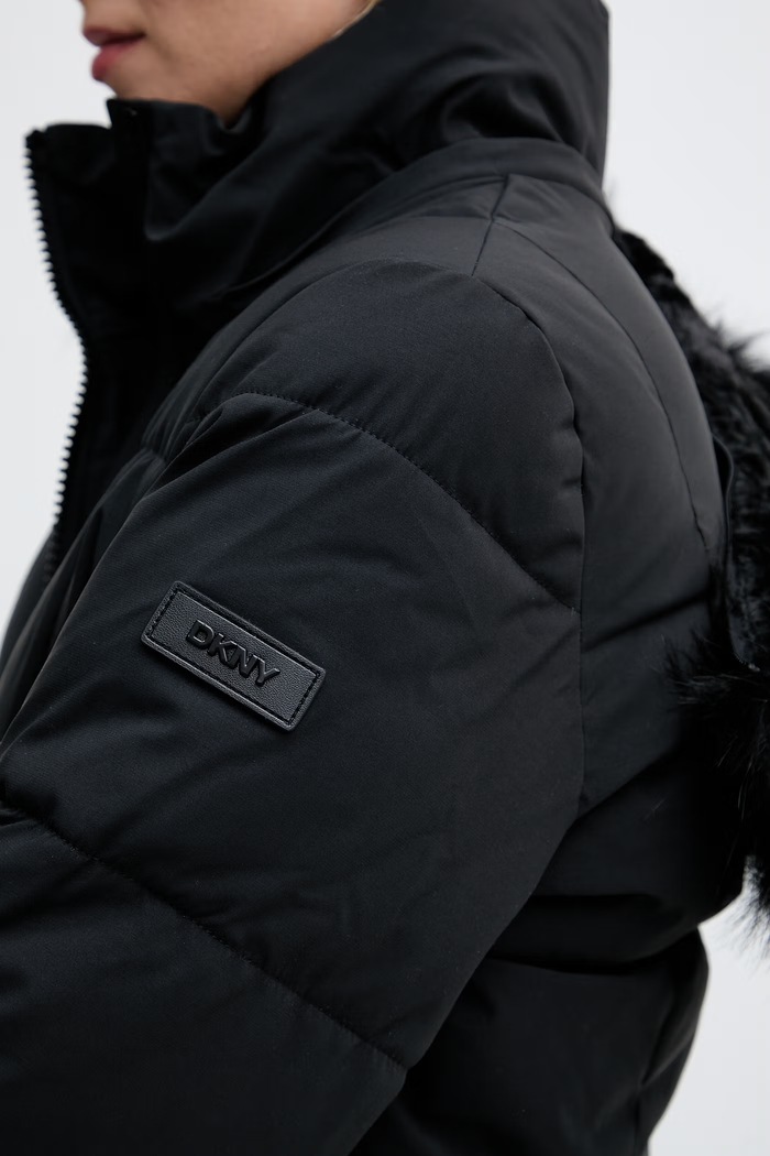 DKNY długa kurtka damska DLEMPN25