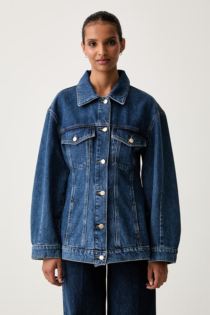 HUGO prehodna jakna ženska denim HUGO ICON_3 modra 50569648