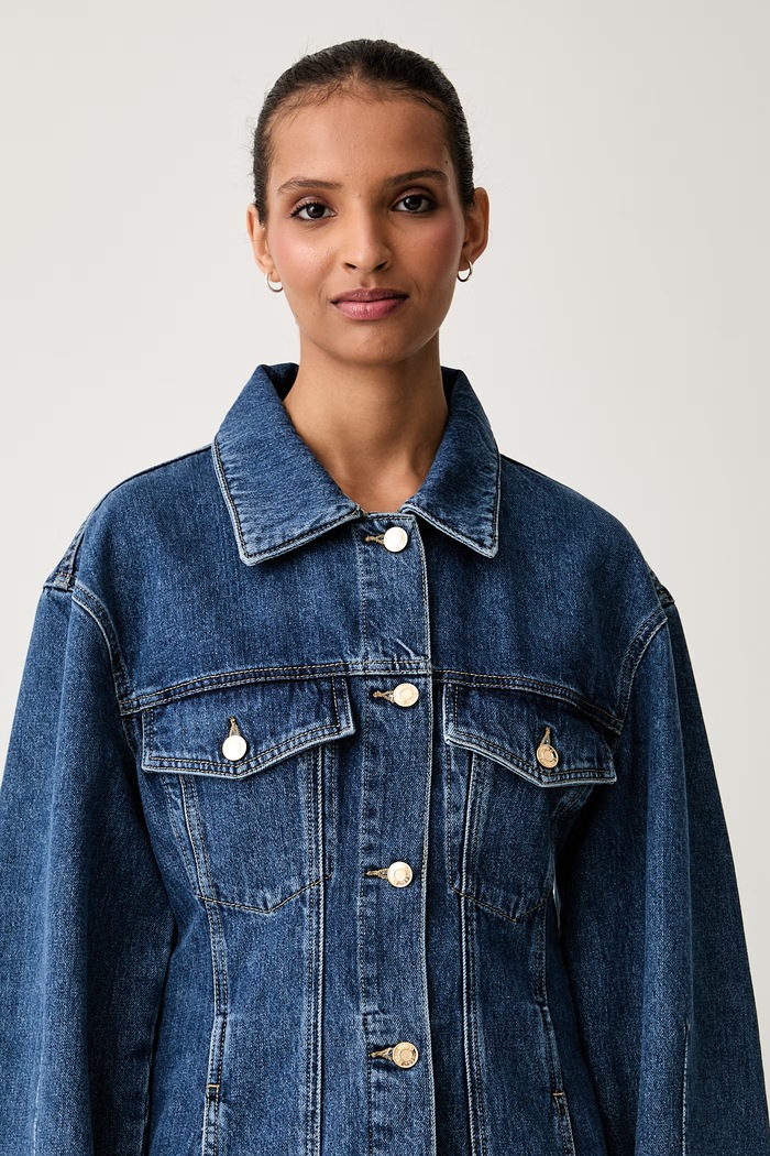 HUGO prehodna jakna ženska denim HUGO ICON_3 modra 50569648