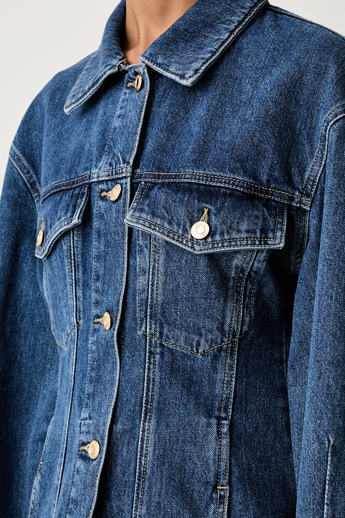HUGO prehodna jakna ženska denim HUGO ICON_3 50569648 modra